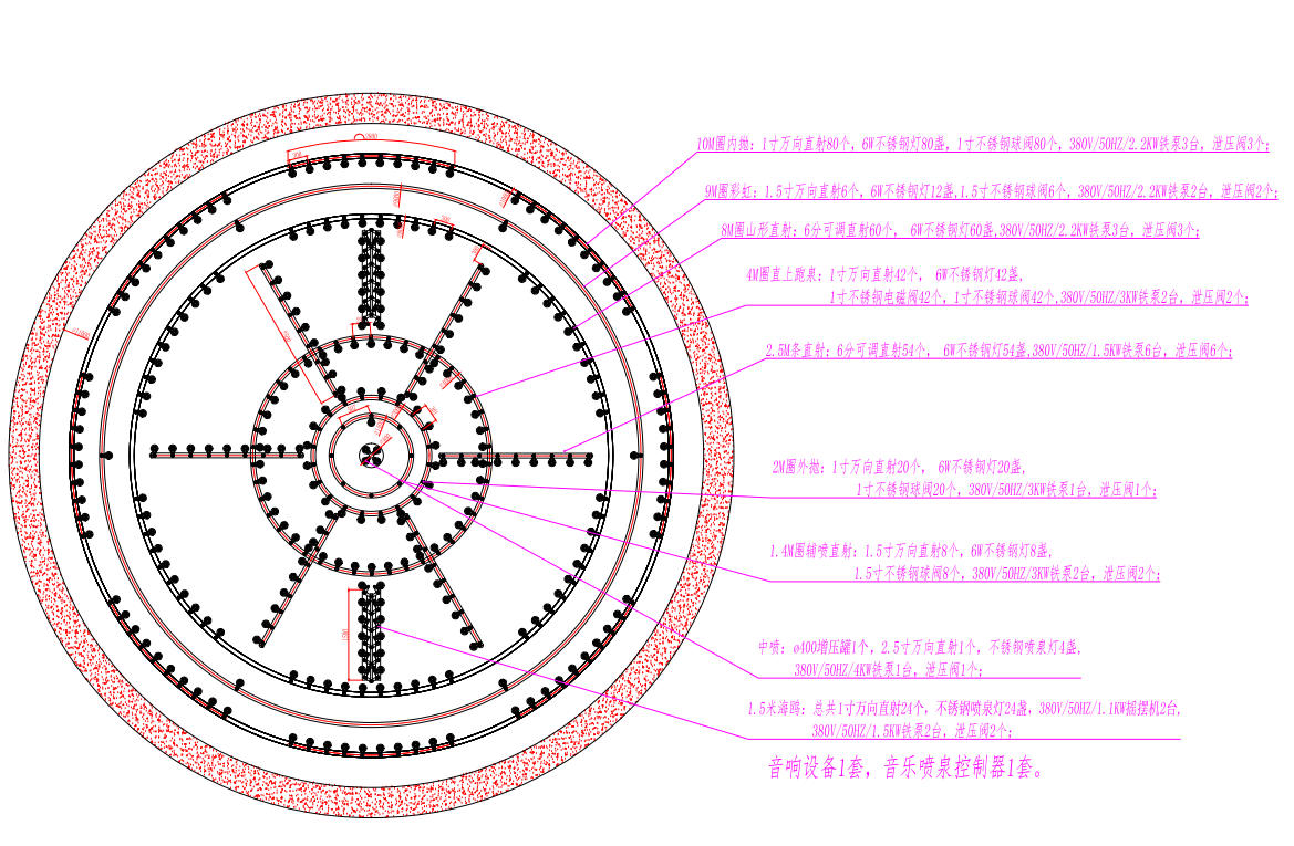 10米直径喷泉定制